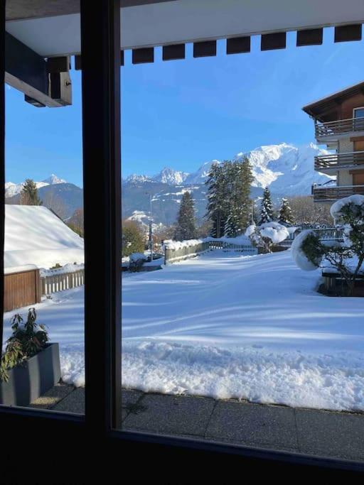 La Marmotte: Vue Mont Blanc, Terrasse, Parking Apartment Combloux Luaran gambar