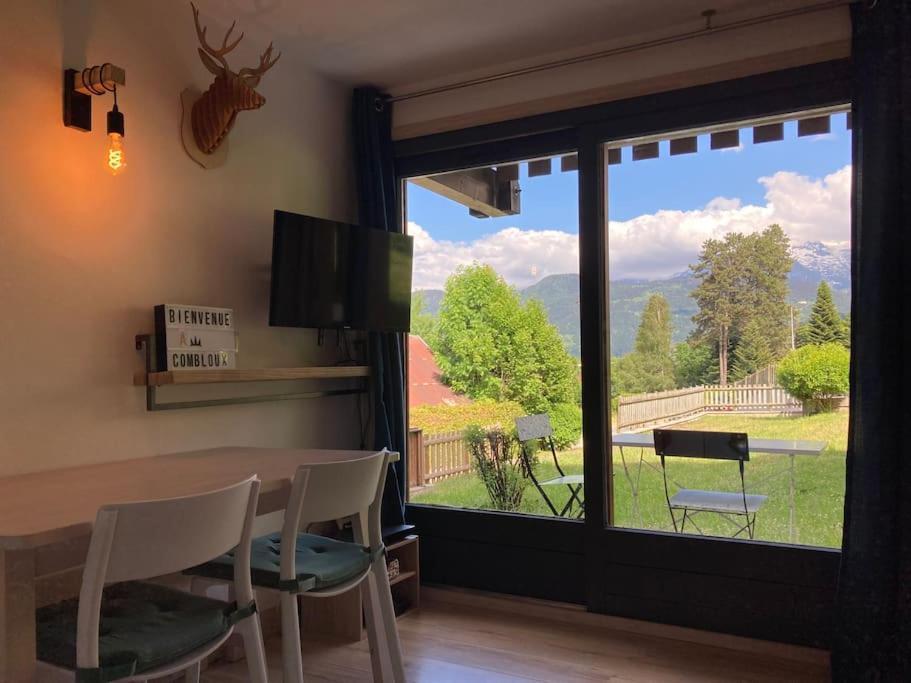 La Marmotte: Vue Mont Blanc, Terrasse, Parking Apartment Combloux Luaran gambar