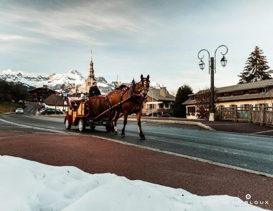 La Marmotte: Vue Mont Blanc, Terrasse, Parking Apartment Combloux Luaran gambar
