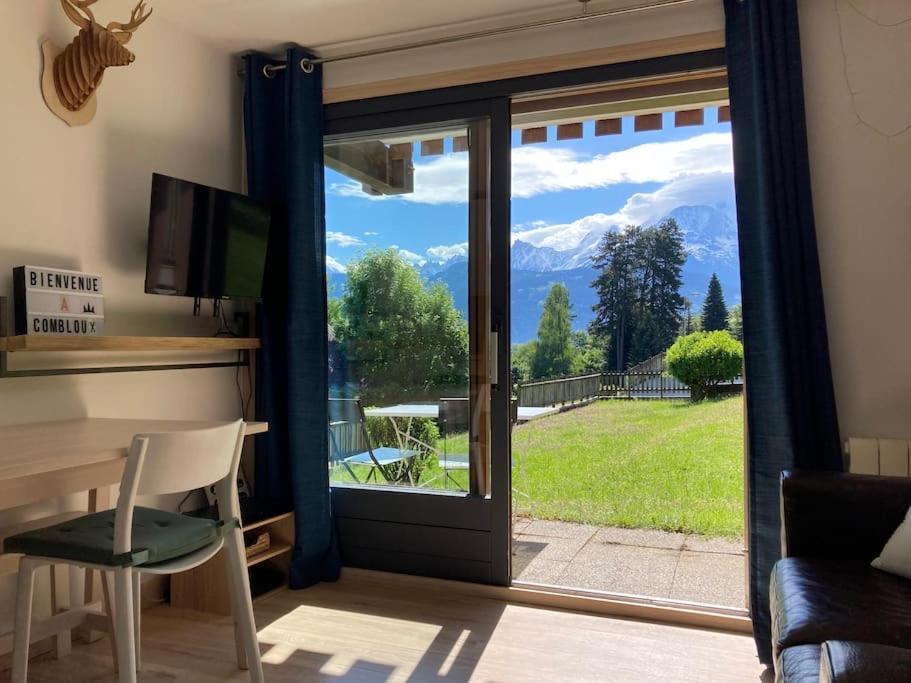 La Marmotte: Vue Mont Blanc, Terrasse, Parking Apartment Combloux Luaran gambar