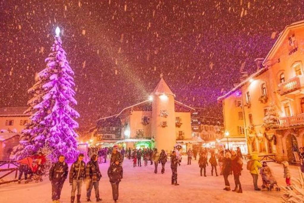 La Marmotte: Vue Mont Blanc, Terrasse, Parking Apartment Combloux Luaran gambar